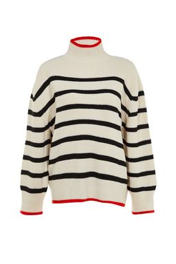 Lacivert Genis Kal?p Cizgili Triko Kazak TWOAW23KZ01446 - Trendyolmilla фото 16