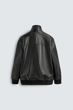 RELAXED FIT LEATHER JACKET ORIGINS - Zara фото 16