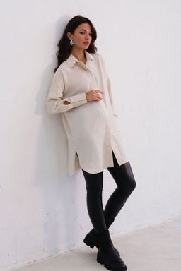 Базовая удлинённая рубашка свободного силуэта - Martichelli фото 113