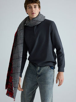 Bisiklet Yaka Erkek Sweatshirt