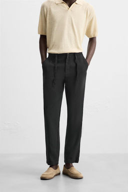 LINEN BLEND TROUSERS - Zara фото 20