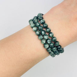 Бусины для украшений из Серафинита (72 бусины) 40 см