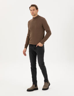 Ye_il Slim Fit Yar_m Bal_k__ Yaka Triko Kazak - Pierre cardin фото 4
