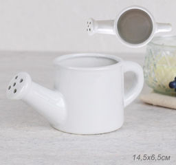 Кашпо Лейка 14,5x6,5 см / 18085W /уп 120/белое