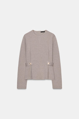TWILL TOP WITH BUTTONS - Zara фото 6