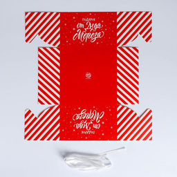 Цена за 5 шт. Коробка для капкейка «Новогодний подарок от Деда Мороза», 16×16×10 см