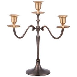 ПОДСВЕЧНИК НА 3 СВЕЧИ. ВЫСОТА=27,5 СМ. ЛАТУНЬ