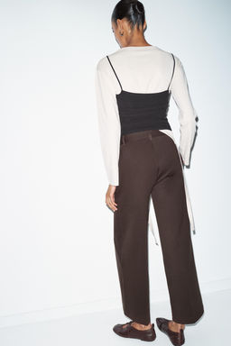 PANTAL?N INTERLOCK / Chocolate - Zara фото 7