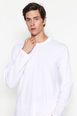 TRENDYOL MAN Siyah Basic Regular/Normal Kesim Bisiklet Yaka Uzun Kollu %100 Pamuk Tok Kumas T-shirt TMNAW21TS0208 - Trendyolmilla фото 34