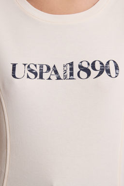 Kad_n Krem Bisiklet Yaka Ti__rt - U.s. polo assn фото 6
