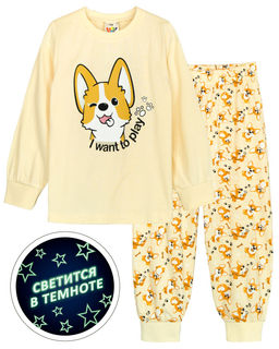 -10%! Пижама детская 91225 желтый корги 870 Lets go - Let's go фото 9