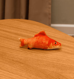 Игрушка для кошек, золотая рыбка с кошачьей мятой, 18 см. 10