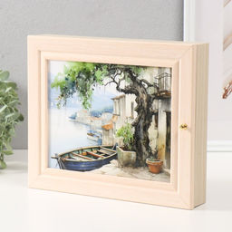 Ключница "Лодочки" 24х29 см молочный дуб