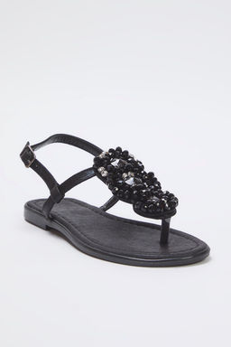Trendyol Shoes Siyah Tasl? Bilek Bantl? Parmak Aras? Kad?n S?k Sandalet TAKSS25SD00006 - Trendyolmilla фото 4