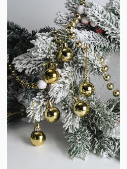 Цена за 4 шт. Ёлочные игрушки Глянец, шары новогодние, d=3 см, набор 6 шт., золотистые - Зимнее волшебство фото 3