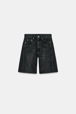 BERMUDA DENIM RELAXED TIRO MEDIO ZW COLLECTION / Negro - Zara фото 7