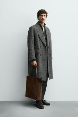 HERRINGBONE WOOL COAT - Zara фото 4