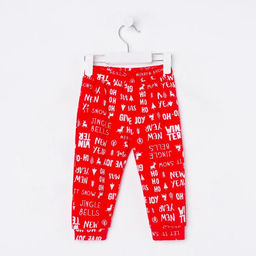 Штанишки Крошка Я Happy winter, рост 62-68 см, красный