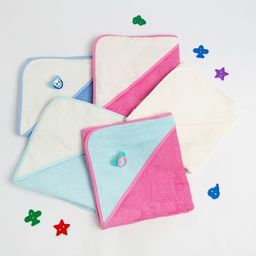 Полотенце уголок махровое Крошка Я, 75х75 см, цвет мятный/розовый, 100% хлопок, 360 г/м2  фото 18