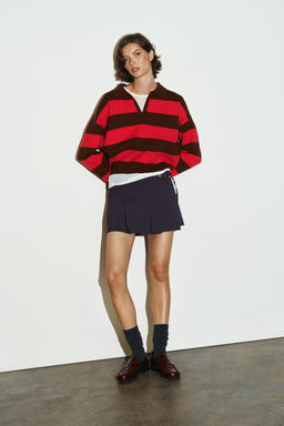 CHECK BOX PLEAT SKORT
