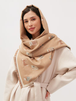 в составе шерсть! теплый двусторонний палантин - Tantino фото 6