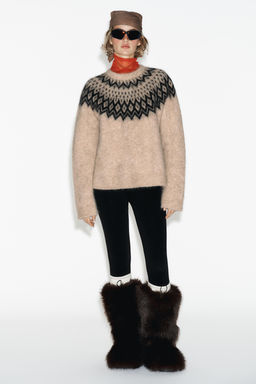 JUMPER WITH ALPACA JACQUARD SKI COLLECTION - Zara фото 15