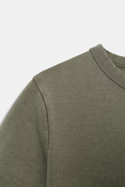SHORT SLEEVE INTERLOCK T-SHIRT - Zara фото 7