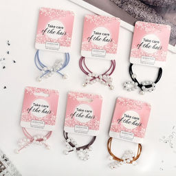 Цена за 6 шт. Резинка для волос «Жемчужный бантик», 7 см, МИКС