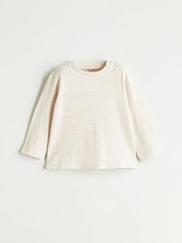 Bisiklet Yaka Bask?l? Uzun Kollu Erkek Bebek Ti??rt