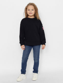 CRB wear/CWJG 63716-22-390 Джемпер для девочки,черный/Ex.Cherubino  фото 3