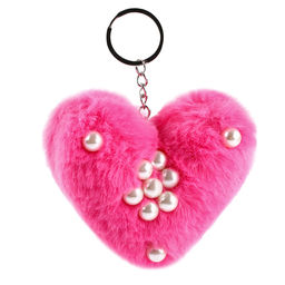 Мягкая игрушка Сердечко с бусинами, на брелоке, 10 см, цвет фуксия - Simaland фото 2