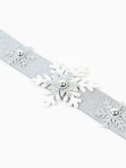Браслет новогодний Снежинка, серебряный