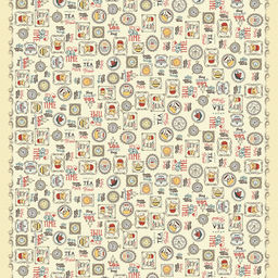 Скатерть 150х145см "Чаепитие", длина стола до 110см, на 4 персоны, хлопок "Комфорт" 171г/м2, упаковка "классическая" 28х41см, "Домашняя мода" (Россия)