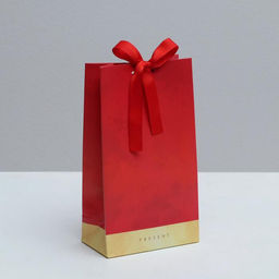 Пакет подарочный с лентой, упаковка, «Present», 13×23×7 см