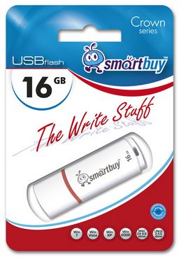 Флеш-накопитель 16Гб "Smartbuy Crown" White (SB16GBCRW-W)