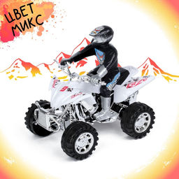 Мотоцикл инерционный Квадрик, с гонщиком, цвета МИКС - Simaland фото 12