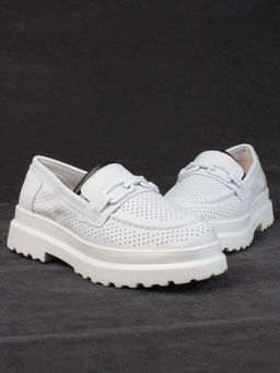 03-PDD190-2 WHITE Полуботинки женские (натуральная кожа) - Фабричный китай фото 13