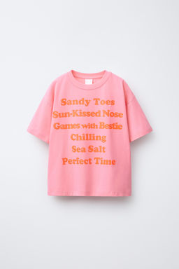 T-SHIRT WITH SLOGAN PRINT