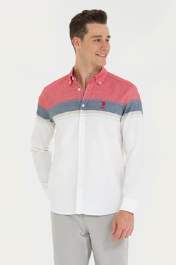 U. S. Polo Assn / Мужская белая рубашка с длинным рукавом - U.s. polo assn фото 15