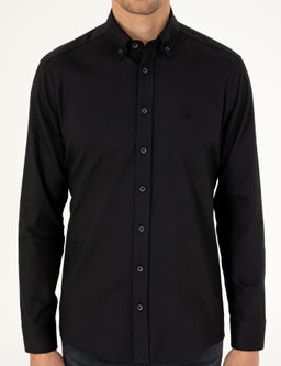 Siyah Regular Fit Uzun Kollu G_mlek - Pierre cardin фото 6