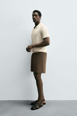 RIB KNIT POLO SHIRT - Zara фото 4
