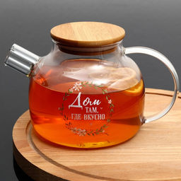 Чайник заварочный с бамбуковой крышкой Дом, 1000 мл - Дорого внимание фото 5