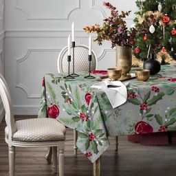 Скатерть 120х145см Гранатовый сад утро, длина стола до 105см, на 4 персоны, рогожка 171г/м2, хлопок 100%, упаковка классическая 28х41см, Домашняя мода (Россия)  фото 2