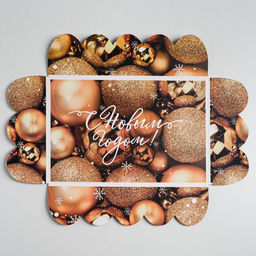 Цена за 5 шт. Коробка подарочная с пластиковой крышкой «С Новым годом!», 20×30×8 см