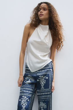 Pantal?n estampado con tiras de anudar - H&m фото 3