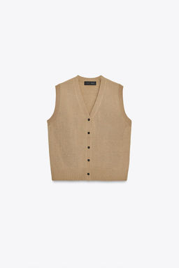 PLAIN KNIT WAISTCOAT TOP - Zara фото 5
