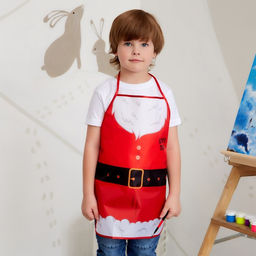 Фартук детский для творчества «Этель» «Santa», 49×39 см, 100% полиэстер