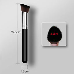 Kristaller Профессиональная треугольная кисть для макияжа средняя / Beauty Brush, черный