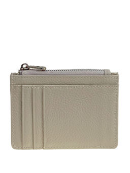 Картхолдер женский из натуральной кожи для пластиковых карт, цвет бело-серый