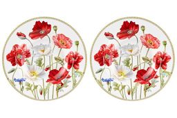 Набор тарелок 2 пр. 300 мл 21,5*21,5*3 см Маки глубокие NEW BONE CHINA - Elan gallery фото 5